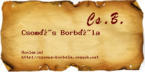 Csomós Borbála névjegykártya