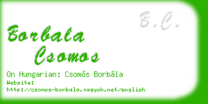 borbala csomos business card