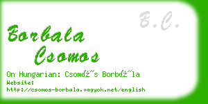 borbala csomos business card